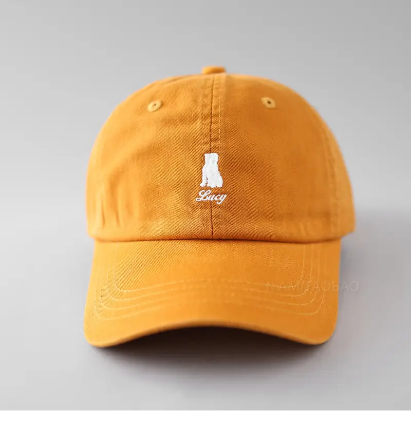 Orange Baseball Cap with Embroidered Logo — feature 10