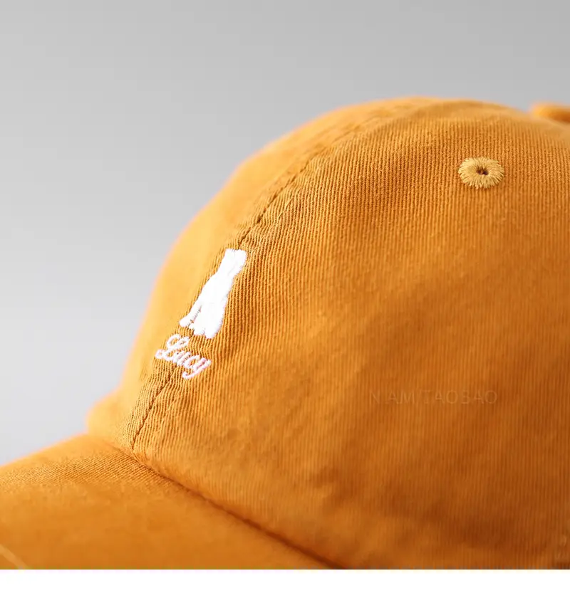 Orange Baseball Cap with Embroidered Logo — feature 12