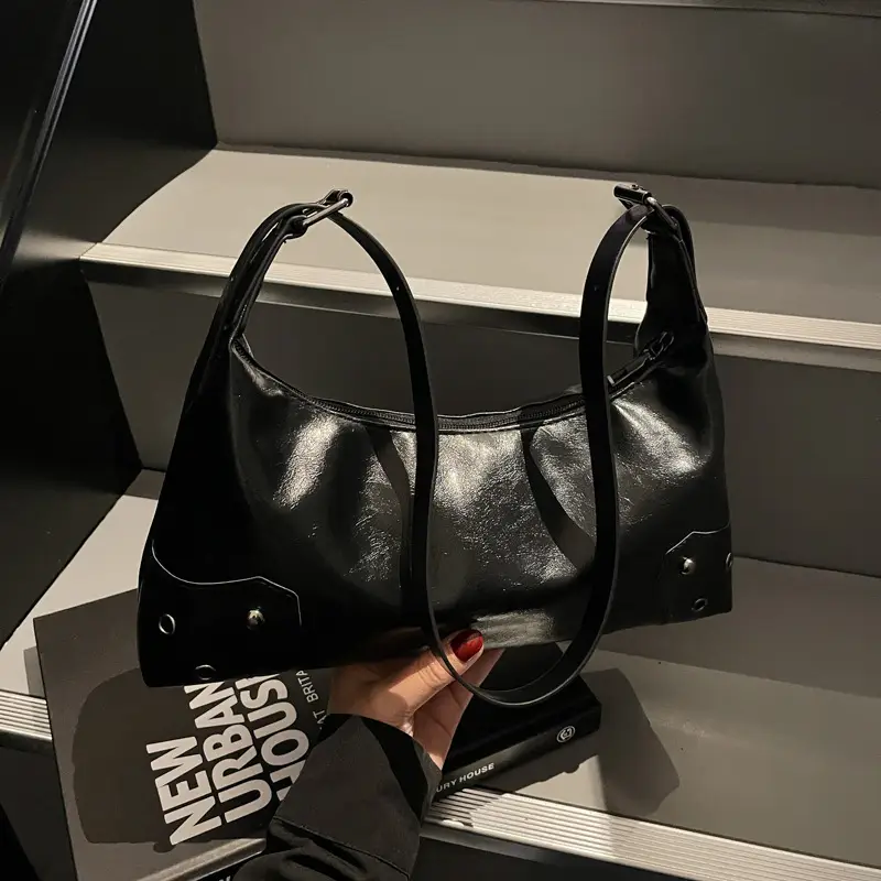 Elegant Black Leather Shoulder Bag for Women — feature 18