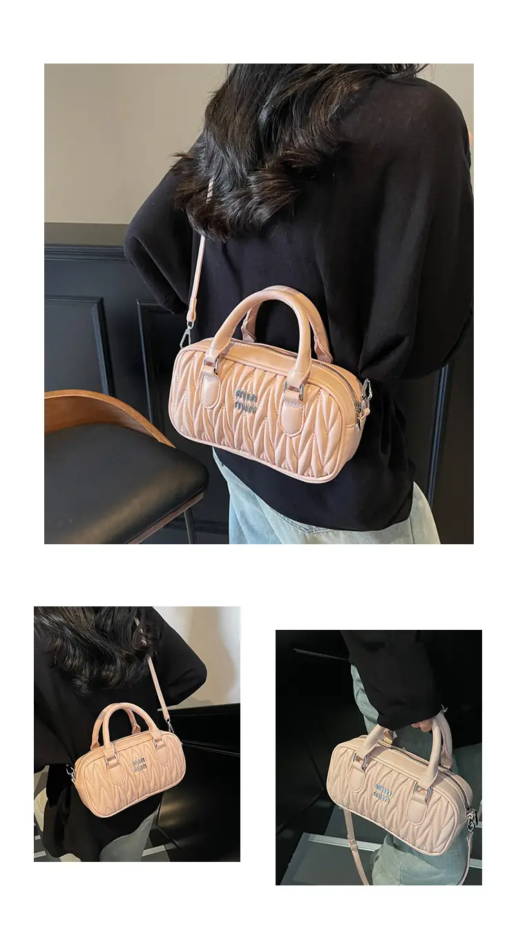 Women's High-end Embroidered Shoulder Bag Beige — feature 10