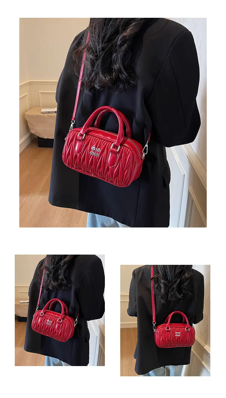 Women's High-end Embroidered Shoulder Bag Beige — feature 12