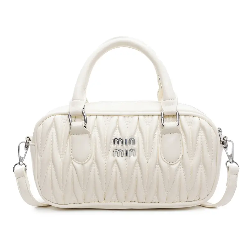 Women's High-end Embroidered Shoulder Bag Beige - Image 2