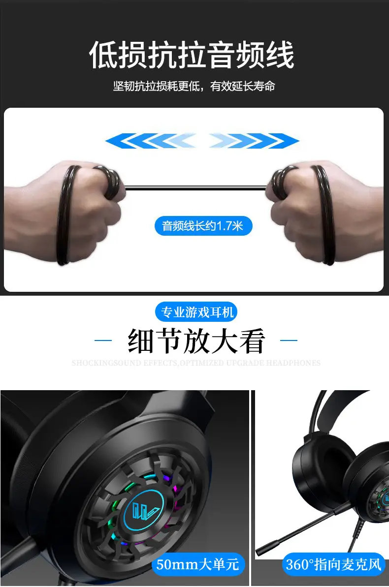 7.1 Auditory Voice Debate Gaming Headset White — feature 11