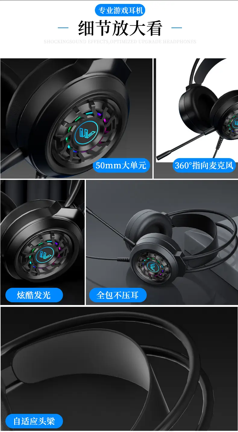 7.1 Auditory Voice Debate Gaming Headset White — feature 12