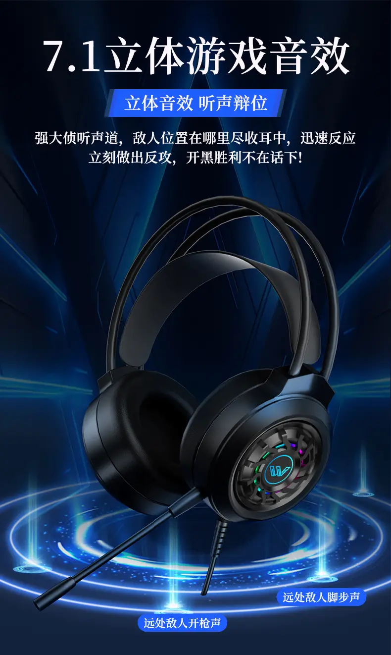 7.1 Auditory Voice Debate Gaming Headset White — feature 5