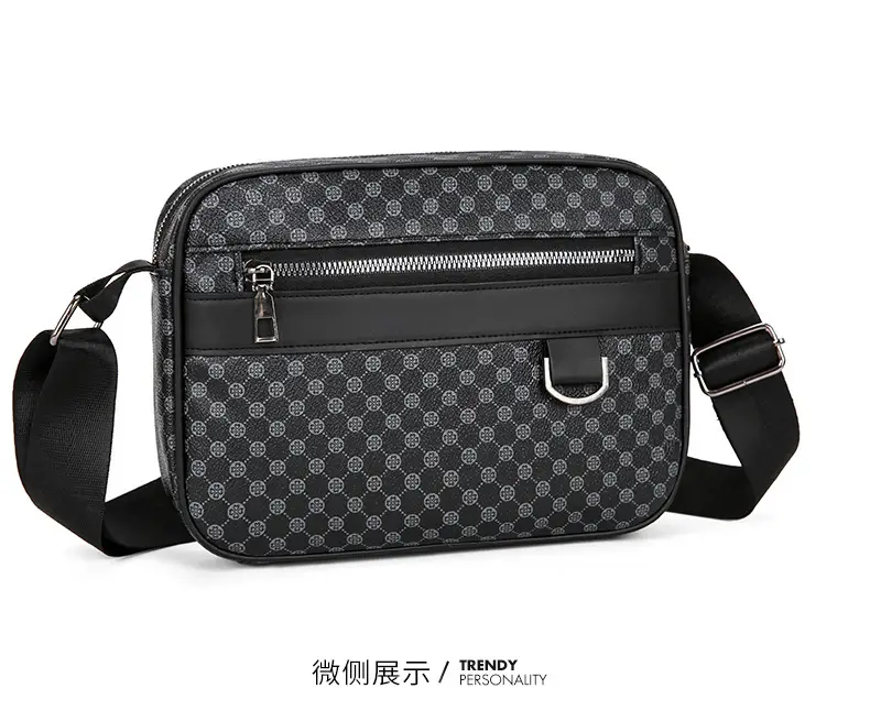 Men's Plaid Shoulder Bag Crossbody Luggage Bag — feature 29