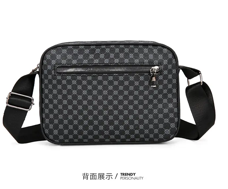 Men's Plaid Shoulder Bag Crossbody Luggage Bag — feature 31