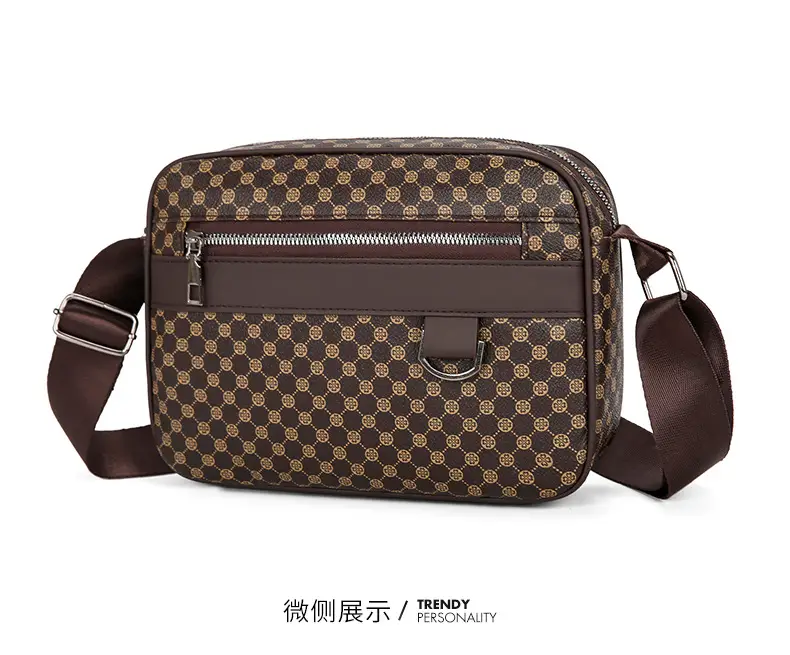 Men's Plaid Shoulder Bag Crossbody Luggage Bag — feature 35
