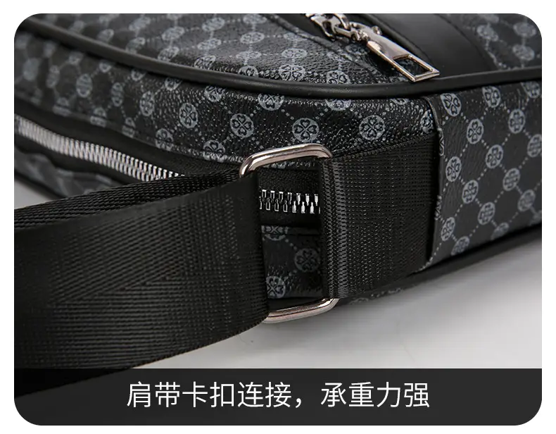 Men's Plaid Shoulder Bag Crossbody Luggage Bag — feature 37