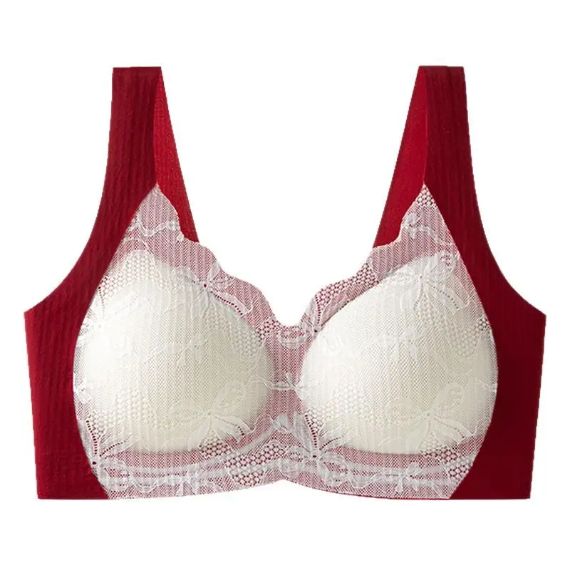 White Lace-Free Non-Rimmed Fixed Cup Bra for Women
