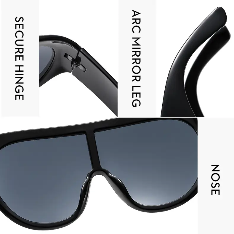2025 new large frame sports protective sunglasses cross-border European and American trend men's and women's personalized sunglasses — feature 7