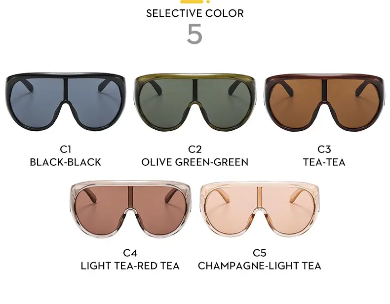 2025 new large frame sports protective sunglasses cross-border European and American trend men's and women's personalized sunglasses — feature 9