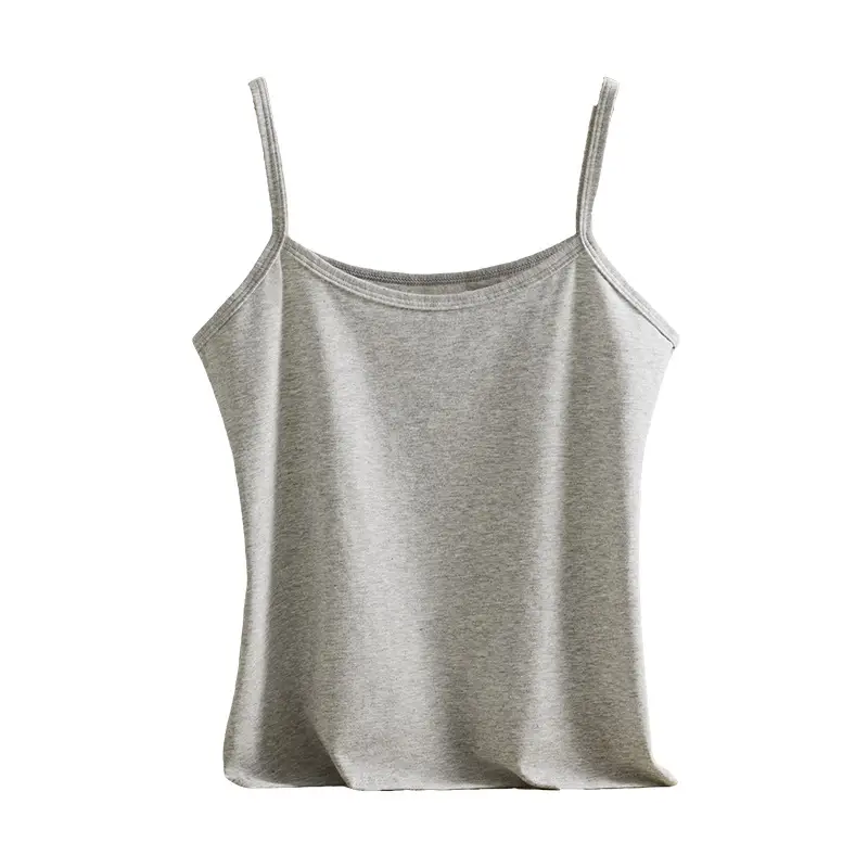 Cotton Seamless Camisole Women's Cotton Short Top Spring and Summer Sleeveless Inner Solid Color Outer Wear Base Shirt