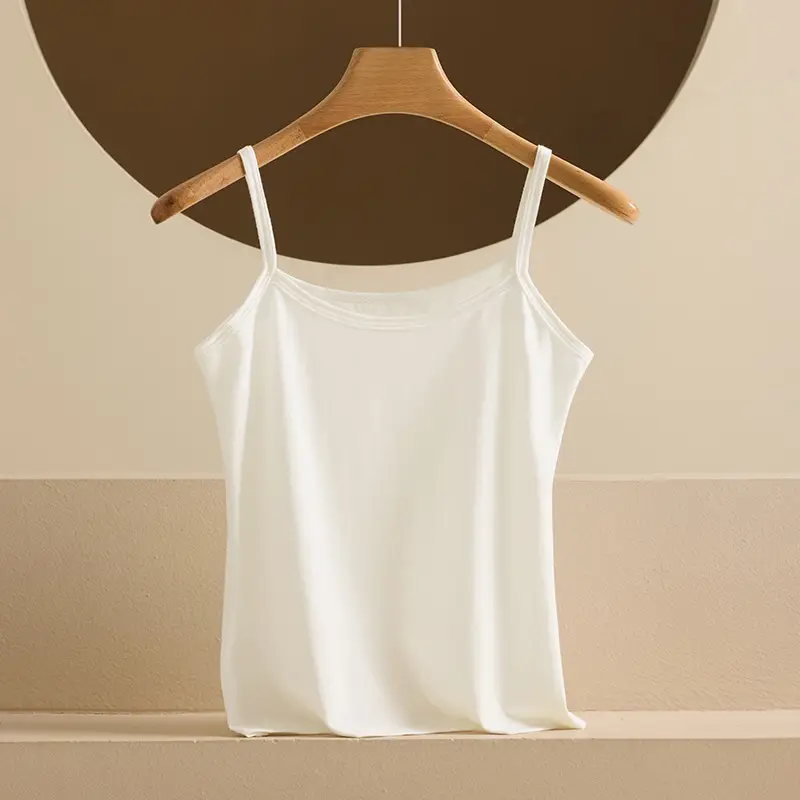 Cotton Seamless Camisole Women's Cotton Short Top Spring and Summer Sleeveless Inner Solid Color Outer Wear Base Shirt