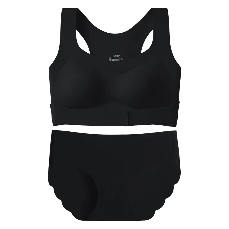 Black Underwear with Anti-Sagging Design for Women