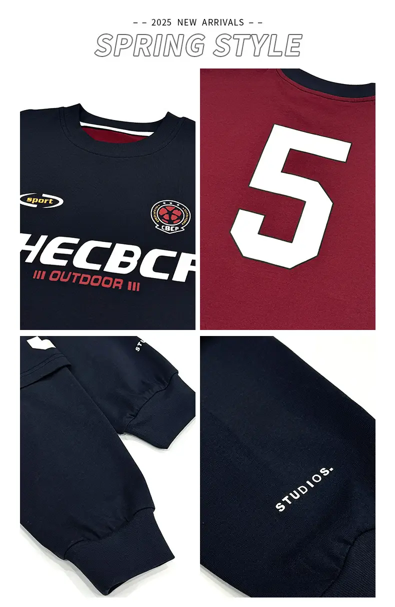 Kids Korean Style Long Sleeve T-Shirt Navy Black — feature 2