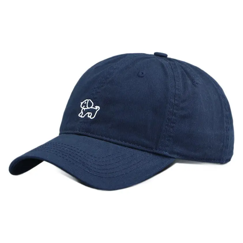 Women White Blue Embroidered Baseball Cap - Image 7