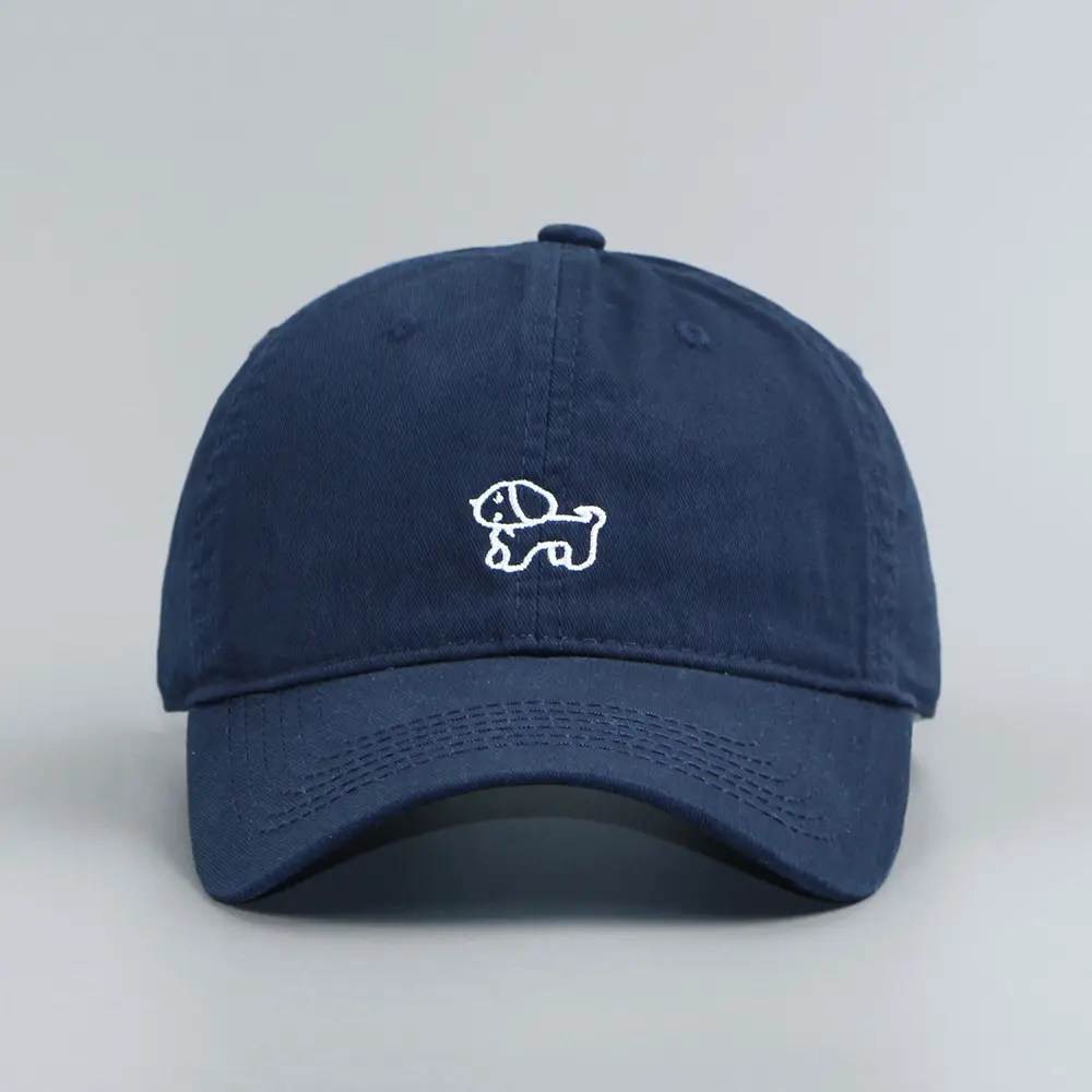 Women White Blue Embroidered Baseball Cap — feature 4