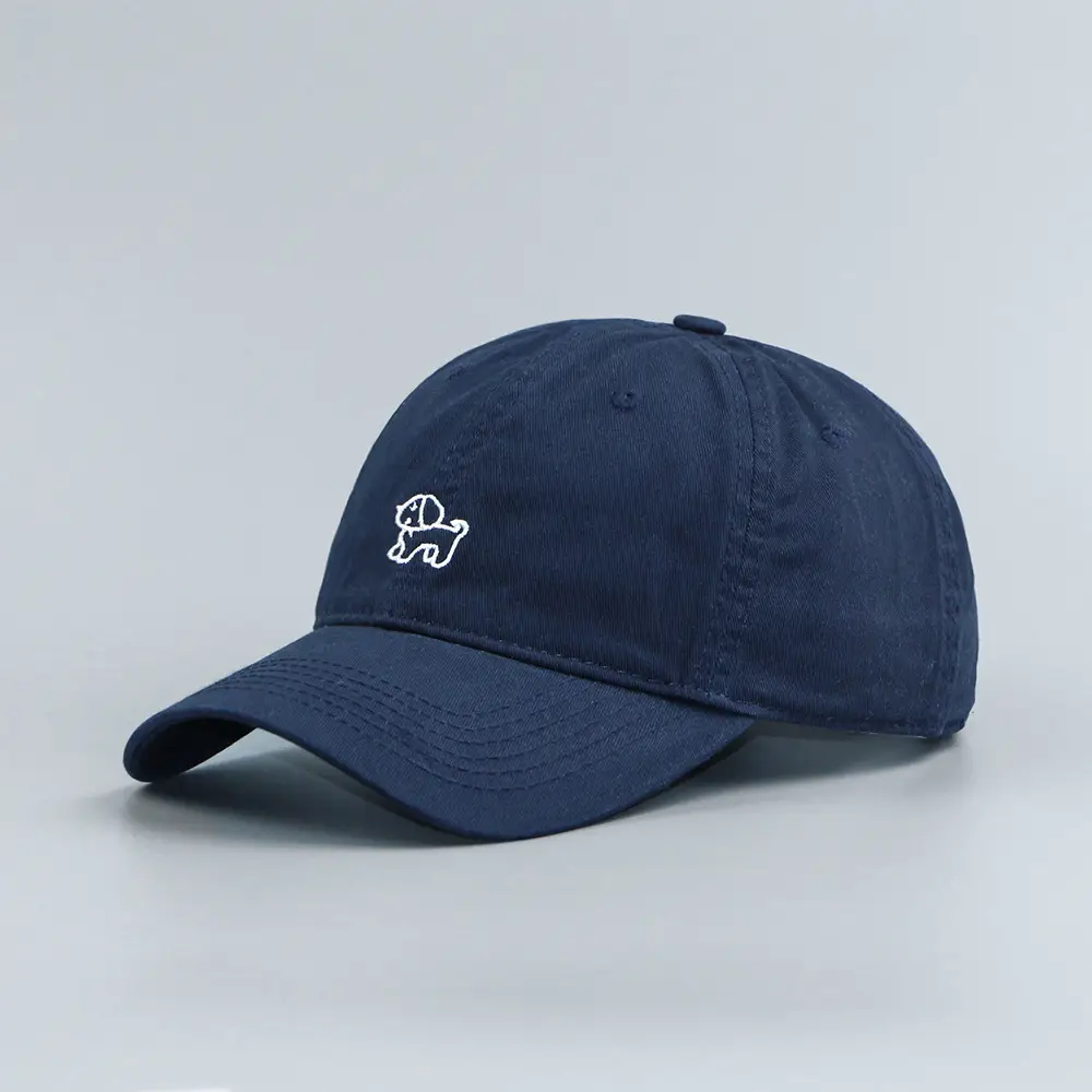 Women White Blue Embroidered Baseball Cap — feature 5