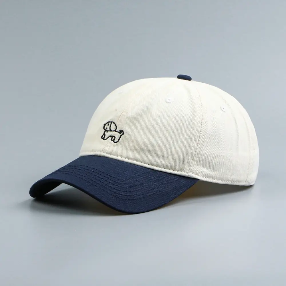 Women White Blue Embroidered Baseball Cap — feature 9