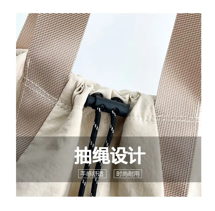 Women's Green Drawstring Bucket Bag Large Capacity Casual Shoulder Bag — feature 11