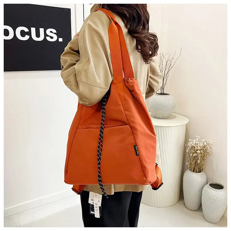 Women's Green Drawstring Bucket Bag Large Capacity Casual Shoulder Bag — feature 26