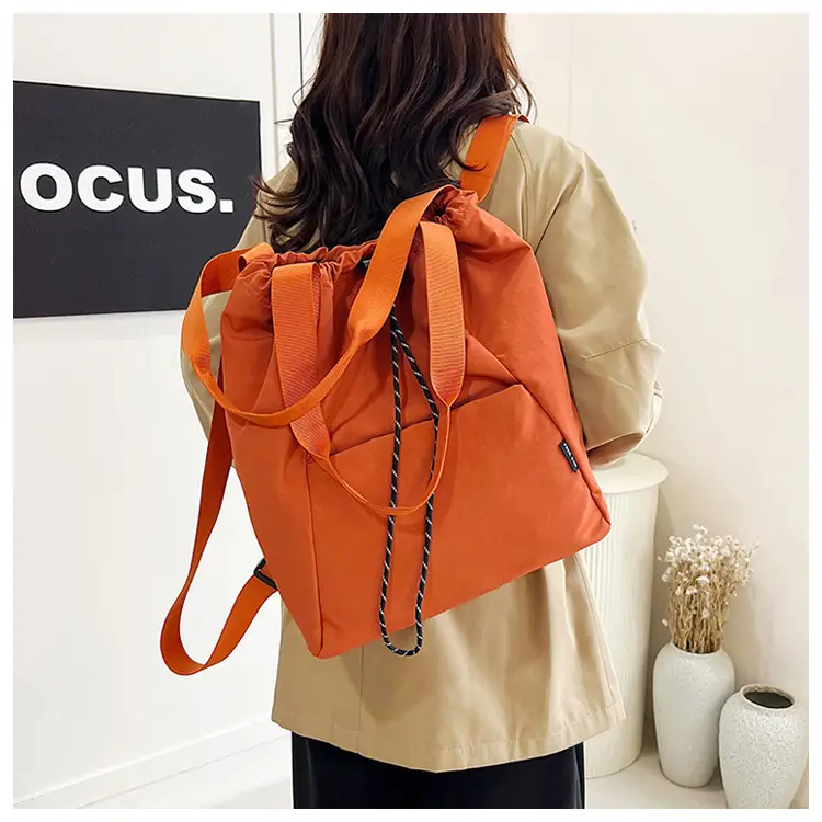 Women's Green Drawstring Bucket Bag Large Capacity Casual Shoulder Bag — feature 29