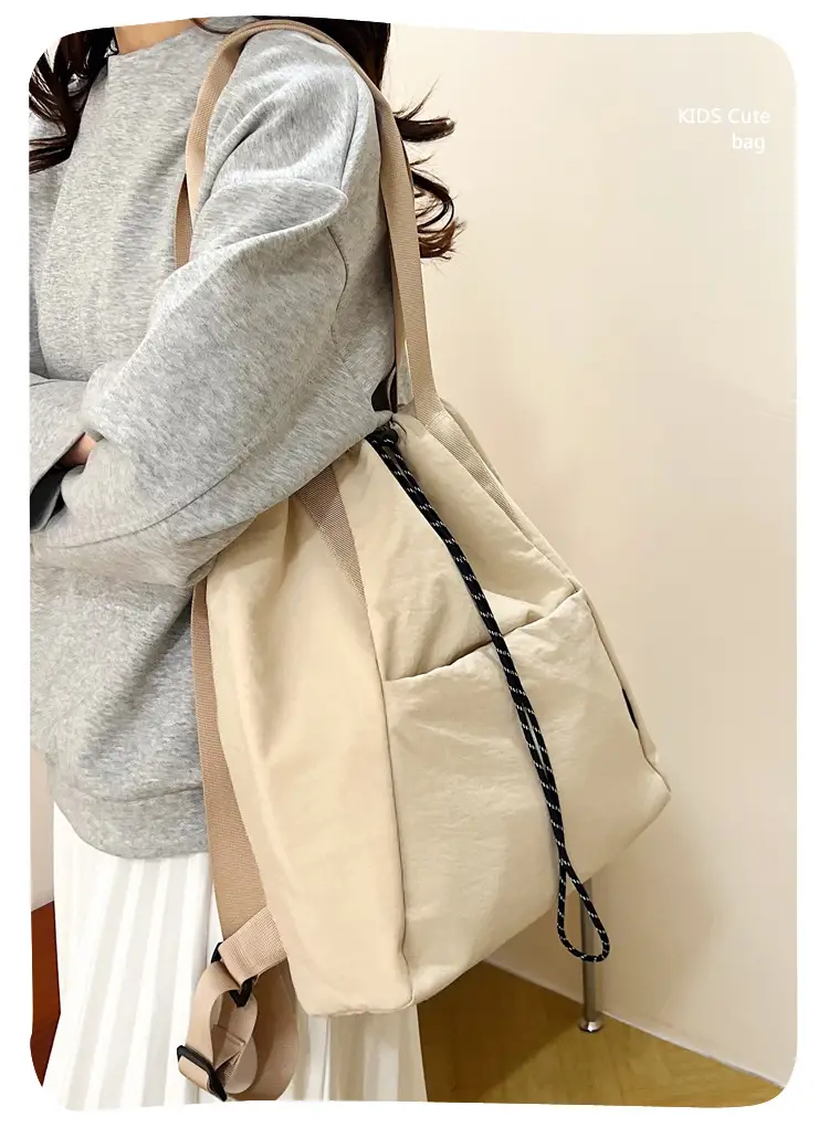 Women's Green Drawstring Bucket Bag Large Capacity Casual Shoulder Bag — feature 3