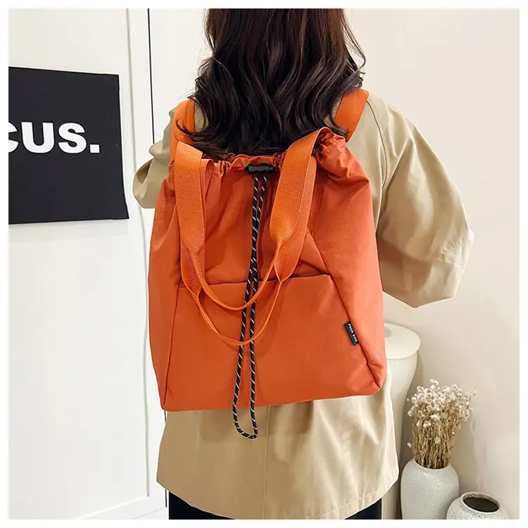Women's Green Drawstring Bucket Bag Large Capacity Casual Shoulder Bag — feature 31