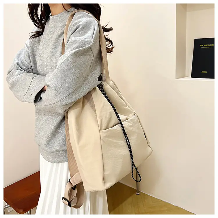 Women's Green Drawstring Bucket Bag Large Capacity Casual Shoulder Bag — feature 33