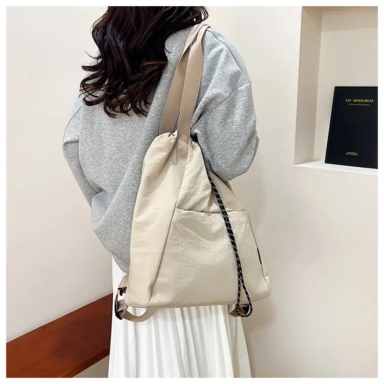Women's Green Drawstring Bucket Bag Large Capacity Casual Shoulder Bag — feature 34