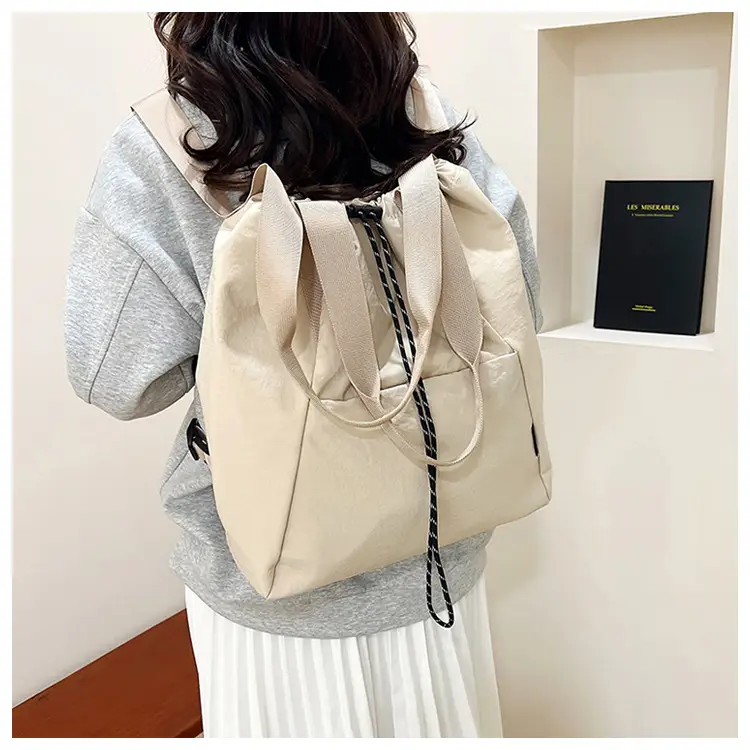 Women's Green Drawstring Bucket Bag Large Capacity Casual Shoulder Bag — feature 38