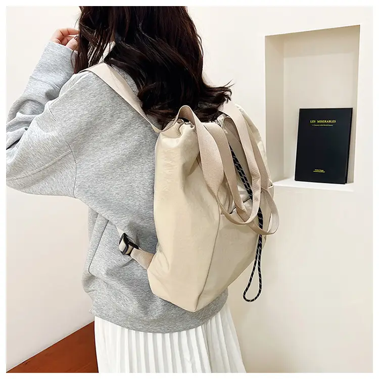 Women's Green Drawstring Bucket Bag Large Capacity Casual Shoulder Bag — feature 39