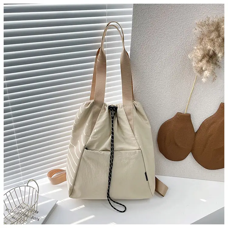 Women's Green Drawstring Bucket Bag Large Capacity Casual Shoulder Bag — feature 44