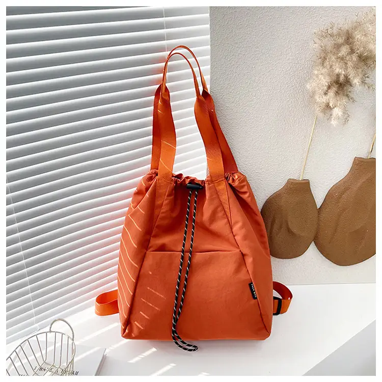 Women's Green Drawstring Bucket Bag Large Capacity Casual Shoulder Bag — feature 45
