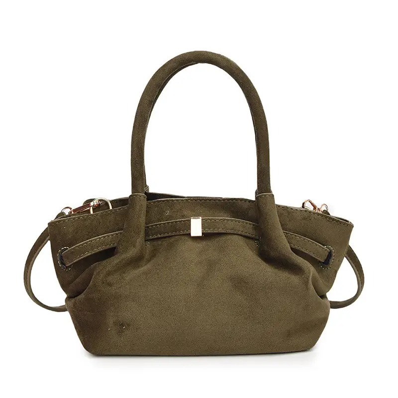 Maroon Pleated Hand Tote Bag with Vintage Wings Design