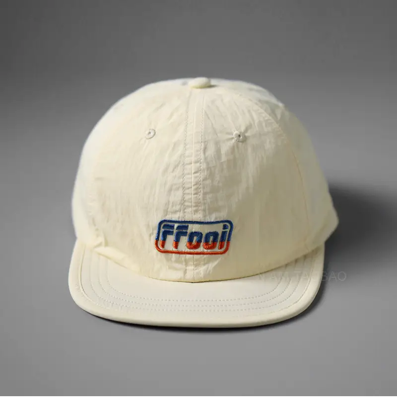 Men White Embroidered Cap with Logo — feature 12