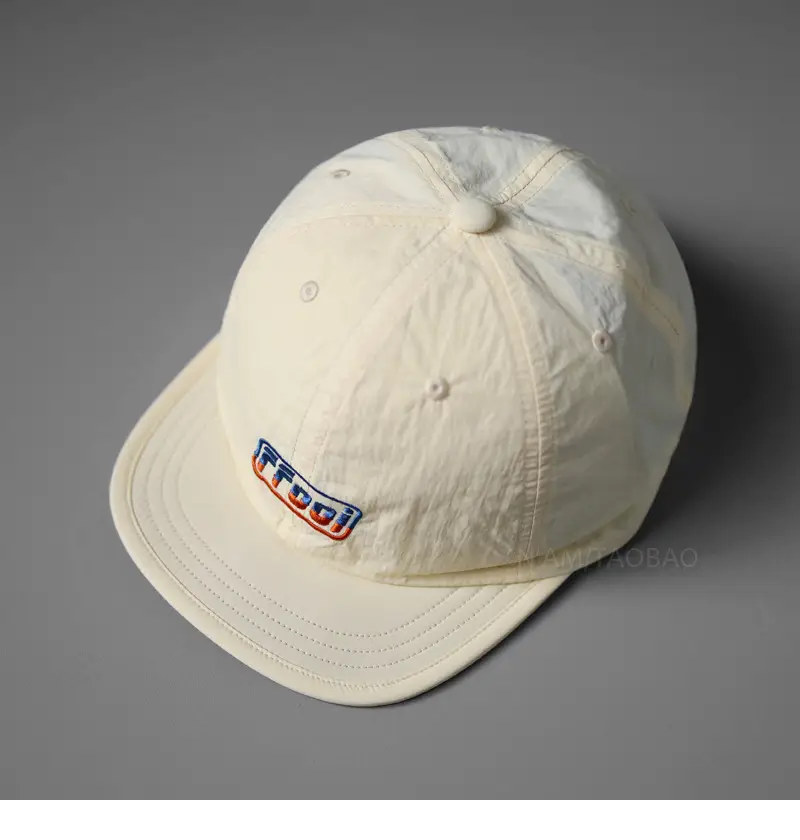 Men White Embroidered Cap with Logo — feature 13