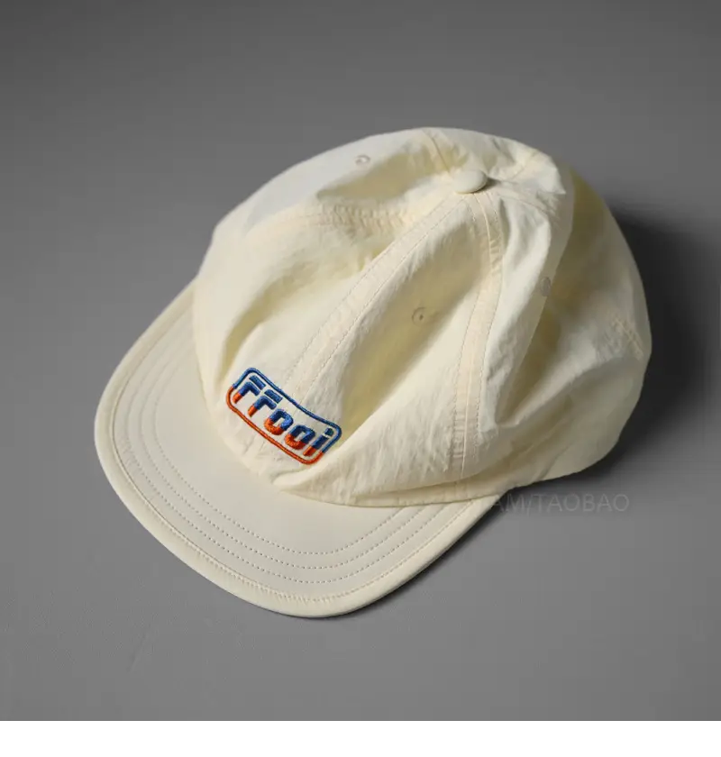Men White Embroidered Cap with Logo — feature 17
