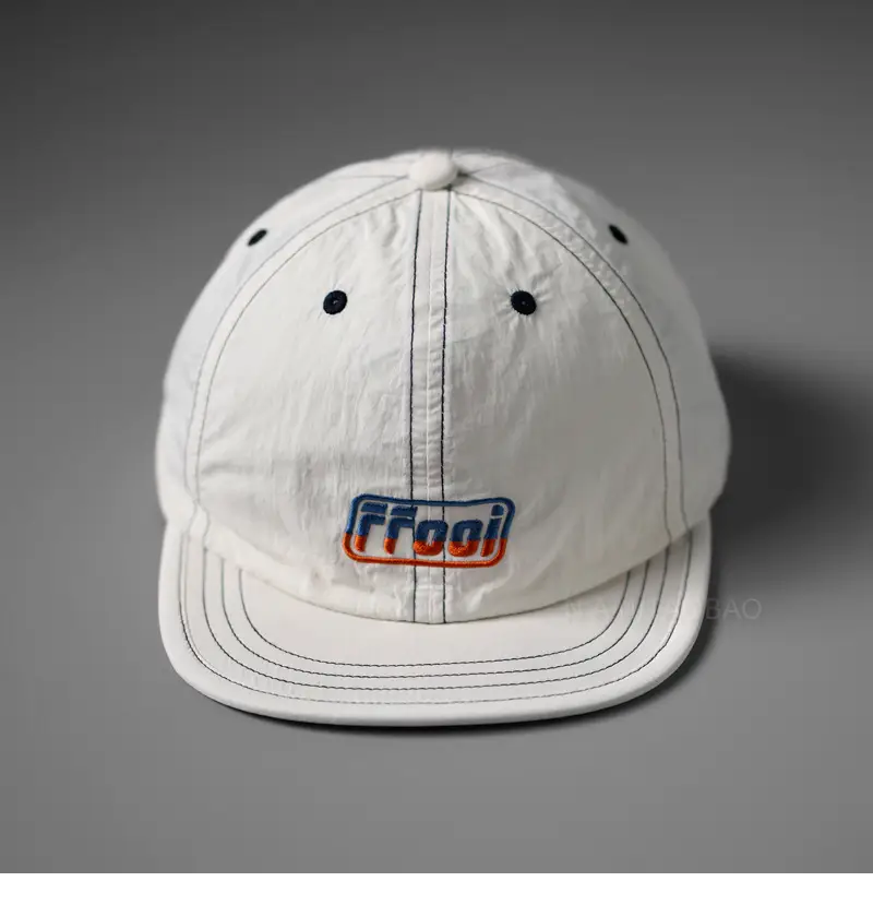Men White Embroidered Cap with Logo — feature 6