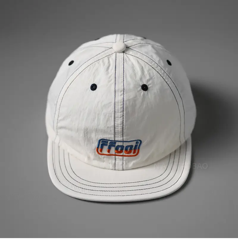 Men White Embroidered Cap with Logo — feature 9