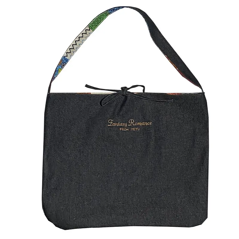 New Ethnic Patchwork Shoulder Bag Large Capacity Denim - Image 7