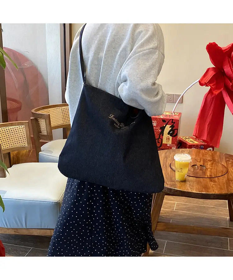 New Ethnic Patchwork Shoulder Bag Large Capacity Denim — feature 18