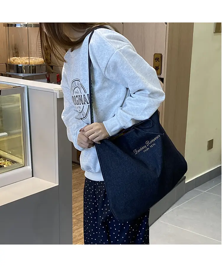 New Ethnic Patchwork Shoulder Bag Large Capacity Denim — feature 23