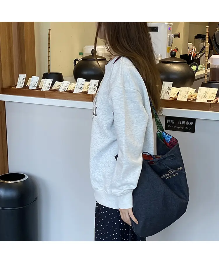 New Ethnic Patchwork Shoulder Bag Large Capacity Denim — feature 25
