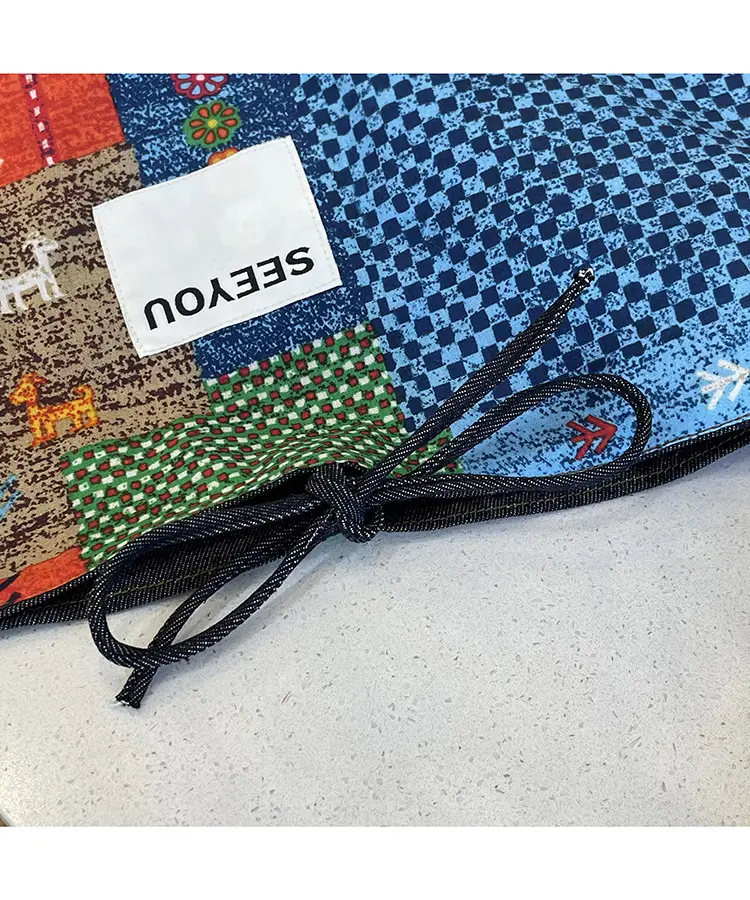 New Ethnic Patchwork Shoulder Bag Large Capacity Denim — feature 6