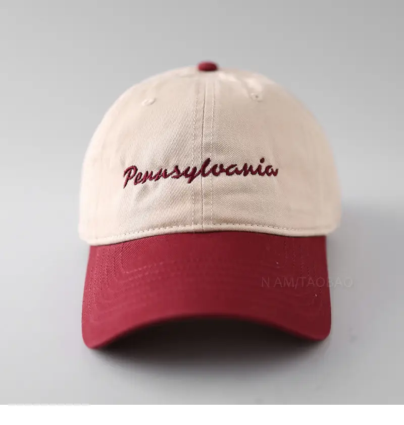 Men Pink Embroidered Baseball Cap Summer Sunshade — feature 8