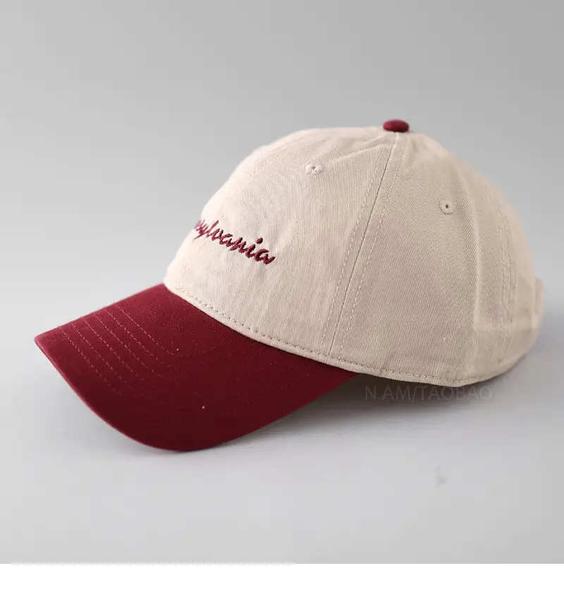 Men Pink Embroidered Baseball Cap Summer Sunshade — feature 9