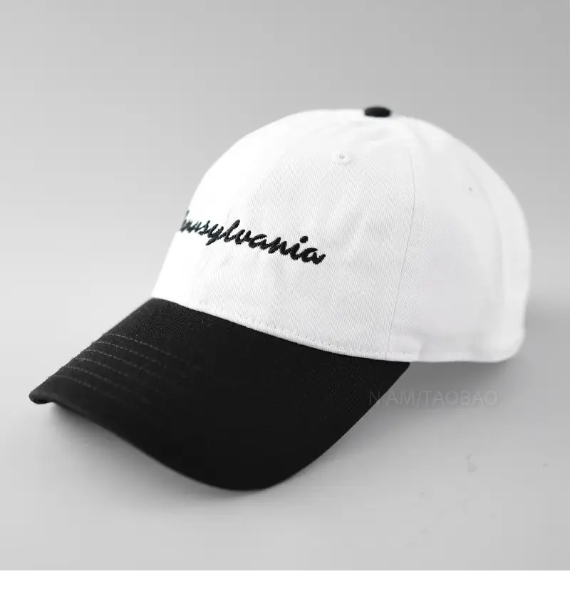 Men Pink Embroidered Baseball Cap Summer Sunshade - Image 3