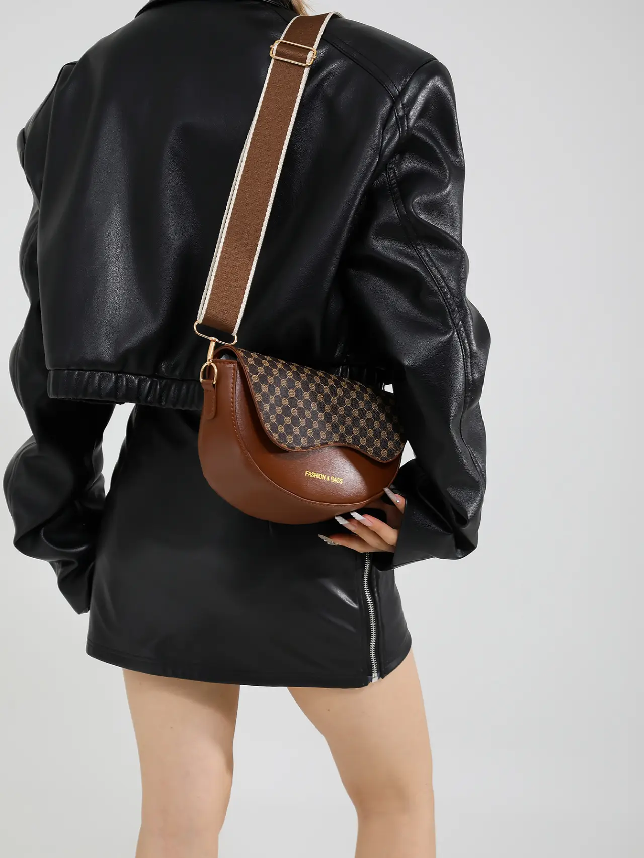 Women Leopard Print Shoulder Bag Brown 2025 - Image 8